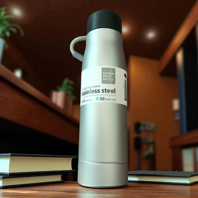 Dhanshika 550 ml Steel Bottle(Pack of 1, Silver)