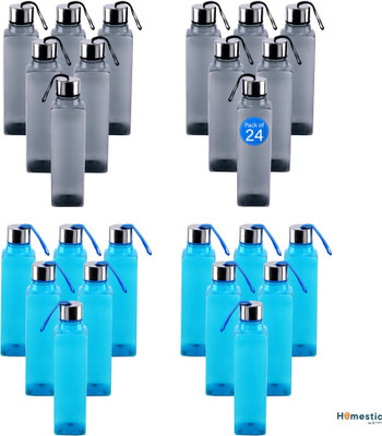 HOMESTIC 1000 ml Plastic Bottle(Pack of 24, Black, Blue)