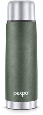 pexpo 24 Hrs Hot and Cold Vacuum Insulated Thermosteel Water Bottle Flexo 350 ml Flask(Pack of 1, Green, Steel)
