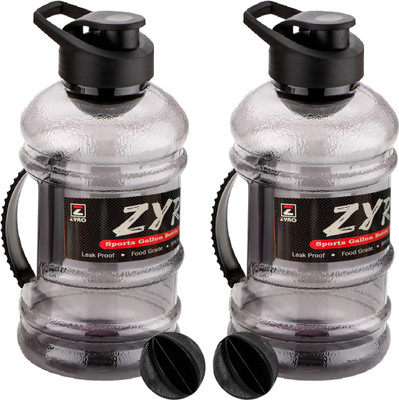 ZYRO 1500 ml PET Bottle(Pack of 2, Black)