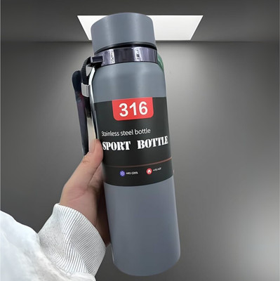 Trendz Minister 800 ml Stainless Steel Flask(Pack of 1, Grey)