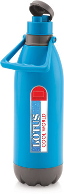 Flipkart SmartBuy Cool Insulated Plastic Cold Water Bottle with Handle for Office & School 2000 ml Bottle(Pack of 1, Blue, Plastic)