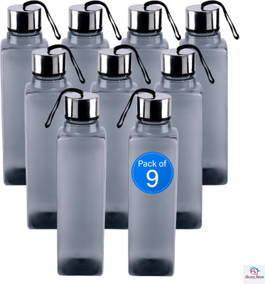 Heart Home 1000 ml Plastic Bottle(Pack of 9, Black)