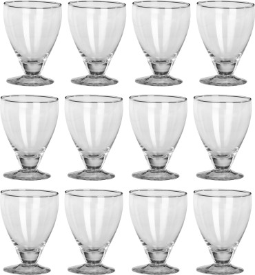 Somil (Pack of 12) Multipurpose Drinking Glass -B1847 Glass Set Wine Glass(250 ml, Glass, Clear)