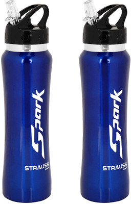 Strauss 750 ml Steel Sipper(Pack of 2, Blue)