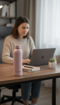 THE COZY STORE 500 ml Stainless Steel Bottle(Pack of 1, Pink)