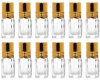 PHARCOS 3 ml Glass Bottle(Pack of 12, Clear)