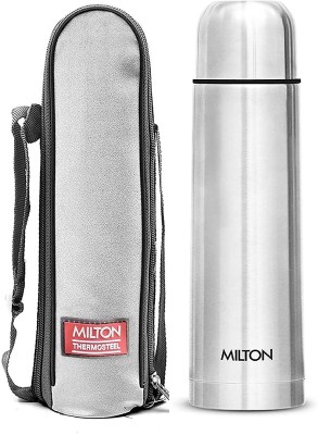 MILTON Flip Lid 500 Thermosteel Flask 24 Hours Hot and Cold Water Bottle 500 ml Flask(Pack of 1, Silver, Steel)