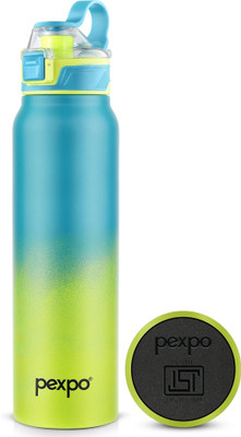 pexpo 940 ml Steel Flask(Pack of 1, Blue, Yellow)