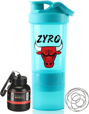 ZYRO 500 ml Plastic Shaker(Pack of 2, Multicolor)