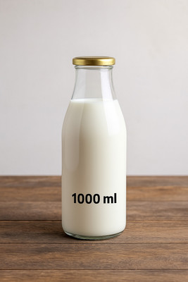 b7 Creations 1000 ml Glass Bottle(Pack of 1, Gold)