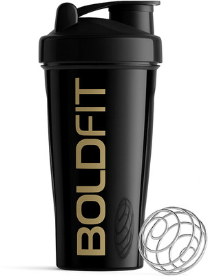 BOLDFIT 700 ml Plastic Shaker(Pack of 1, Black)