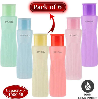 Stysol 1000 ml Plastic Bottle(Pack of 6, Multicolor)