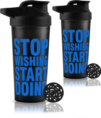 TRUE INDIAN 700 ml Plastic Shaker(Pack of 2, Blue)