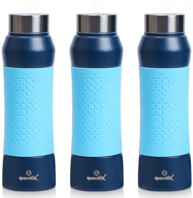 SPEEDEX Stainless Steel Sports Water Bottle for Office Home Gym Leak Proof & BPA Free 750 ml Bottle(Pack of 3, Blue, Steel)
