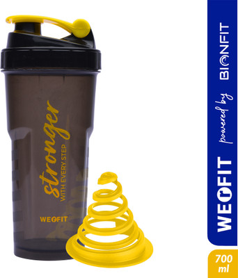 WErFIT 700 ml Plastic Shaker(Pack of 1, Black)