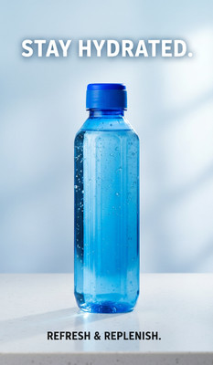 bishnoi 1000 ml Plastic Bottle(Pack of 6, Blue, Clear)