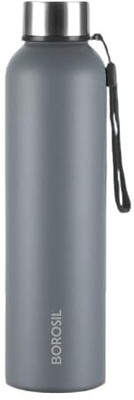 BOROSIL 1000 ml Steel Bottle(Pack of 1, Grey)