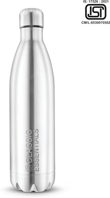 Classic Essentials Insulated Hot & Cold Vacuum, 1000 ml Steel Flask(Pack of 1, Silver)