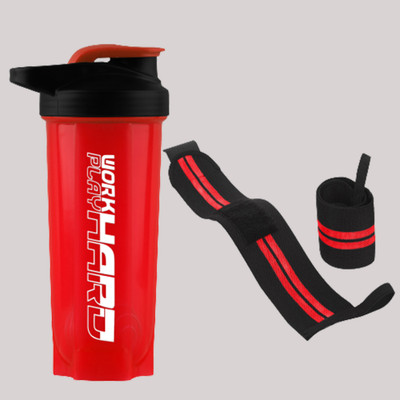 TRUE INDIAN 700 ml Plastic Shaker(Pack of 2, Red)
