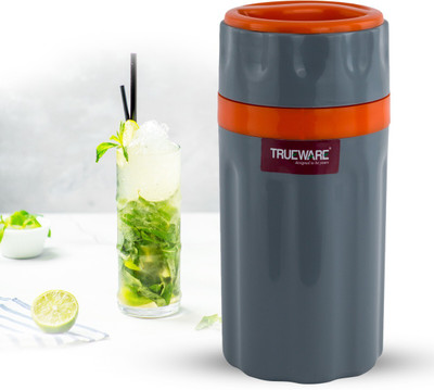 Trueware 300 ml Plastic, Steel Flask(Pack of 1, Grey)