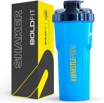 BOLDFIT 700 ml Plastic Shaker(Pack of 1, Blue)