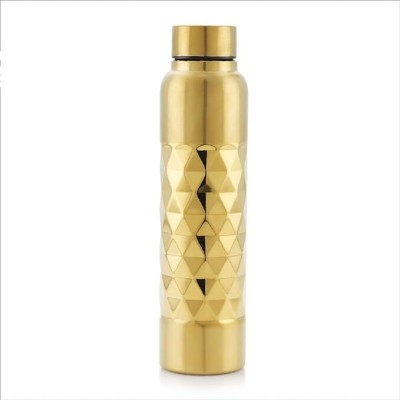 Dr.WaterR Pure Copper Bottle 900ml for Water, Juice, Milkshake,Home, Gym, Office, Travel 900 ml Bottle(Pack of 1, Gold, Steel)