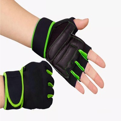 TRUE INDIAN Workout Gloves with Wrist Support for Gym Workouts, Training for Men Women Gym & Fitness Gloves(Green)