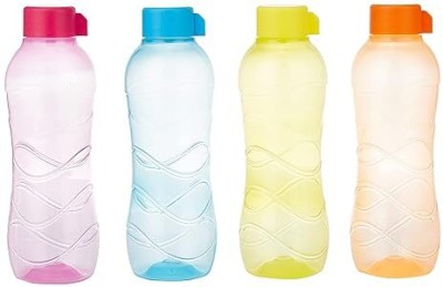 CTAN INTERNATIONAL Plastic Water Bottles, Set of 4 (500 ml each), 1000 ml Bottle(Pack of 1, Multicolor, Plastic)