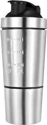 MozFit 750 ml Steel Shaker(Pack of 1, Silver)