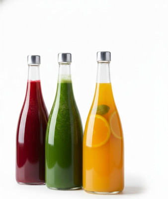 Glassbunny 750 ml Glass Bottle(Pack of 3, Clear)