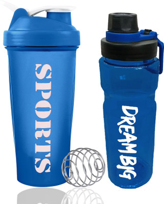 TRUE INDIAN 600 ml Plastic Shaker(Pack of 2, Blue)