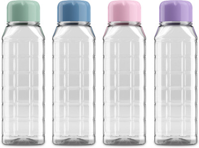 KOLORR 500 ml Plastic Bottle(Pack of 4, Clear, Multicolor)