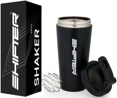 SHIFTER 700 ml Steel Shaker(Pack of 1, Black)
