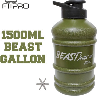 FitPro 750 ml Plastic Shaker(Pack of 1, Black)