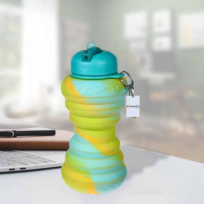 HOMESTIC by Kuber Industries 600 ml Silicone Bottle(Pack of 1, Green)