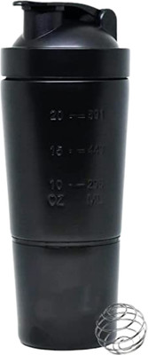 MozFit 750 ml Stainless Steel Shaker(Pack of 1, Black)
