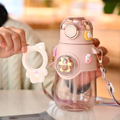 PLENYLOON TEDDY BEAR WATER BOTTLE 780 ml Water Bottle(Set of 1, Pink)