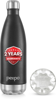 pexpo 980 ml Steel Flask(Pack of 1, Black)