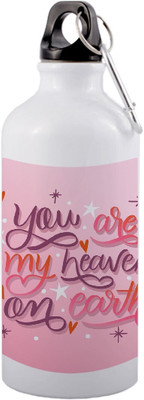 HeartInk 750 ml Aluminium Bottle(Pack of 2, White)