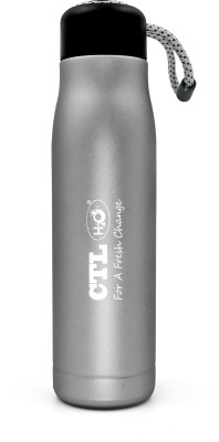 CTLH2O Stainless Steel 550ML Water Bottle| Double-Walled Insulated Vacuum Flask 550 ml Flask(Pack of 1, Grey, Steel)