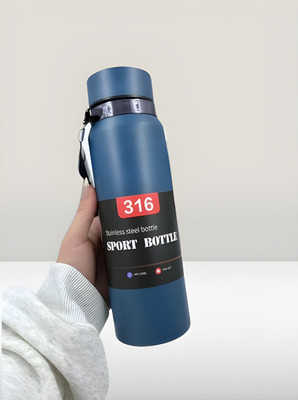 Ojra 800 ml Steel Flask(Pack of 1, Blue)