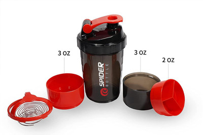 Jais 500 ml Plastic Shaker(Pack of 2, Red)