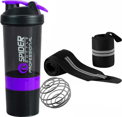 TRUE INDIAN 500 ml Plastic Shaker(Pack of 2, Purple)