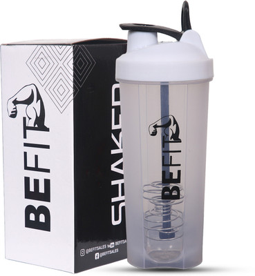 BeFit 700 ml Plastic Shaker(Pack of 1, White)