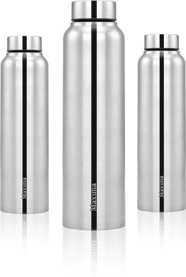 Maxima Primo 1000 ml (Matt Finish) - 3 Pcs Set 1000 ml Bottle(Pack of 3, Silver, Steel)