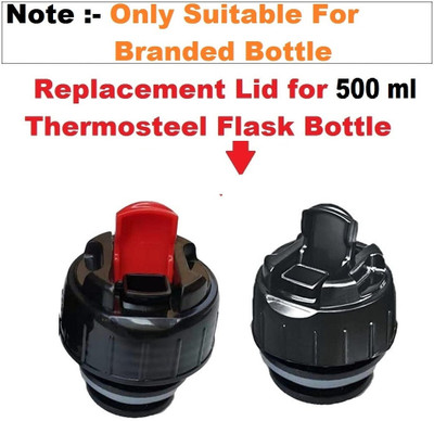 APB estore 500 ml Plastic Flask(Pack of 2, Black, Red)