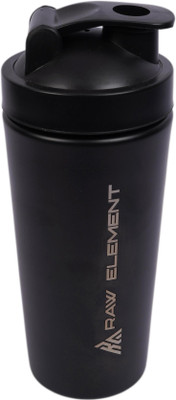 Raw Element 800 ml Steel Shaker(Pack of 1, Black)