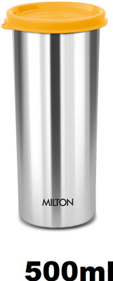 MILTON 500 ml Steel Shaker(Pack of 1, Yellow)