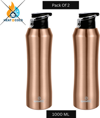 SPEEDEX 1000 ml Steel Sipper(Pack of 2, Gold)